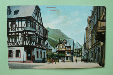 Postcard PC Bacharach 1900 Restaurant Zum Alten Kursaal Town architecture Rheinland Pfalz